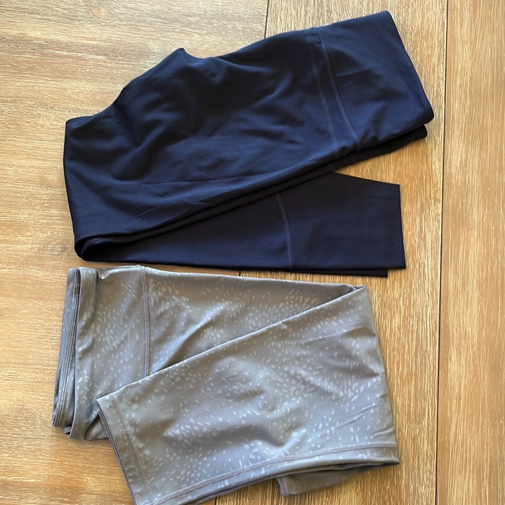 Lot of two gap leggings Large Blue Gray gapfit gfast eclipse